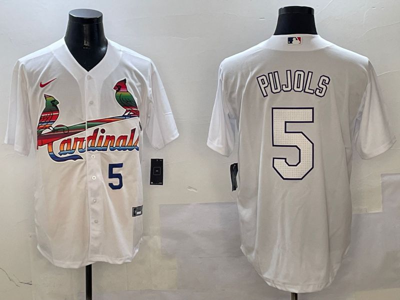 Men St.Louis Cardinals #5 Pujols White Game Mexico 2025 Nike MLB Jersey style 2->st.louis cardinals->MLB Jersey